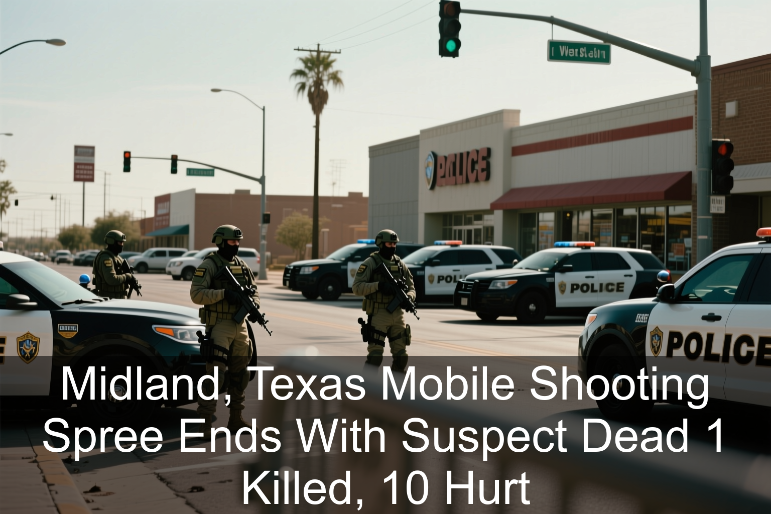 Midland, Texas Mobile Shooting Spree Ends With Suspect Dead; 1 Killed, 10 Hurt
